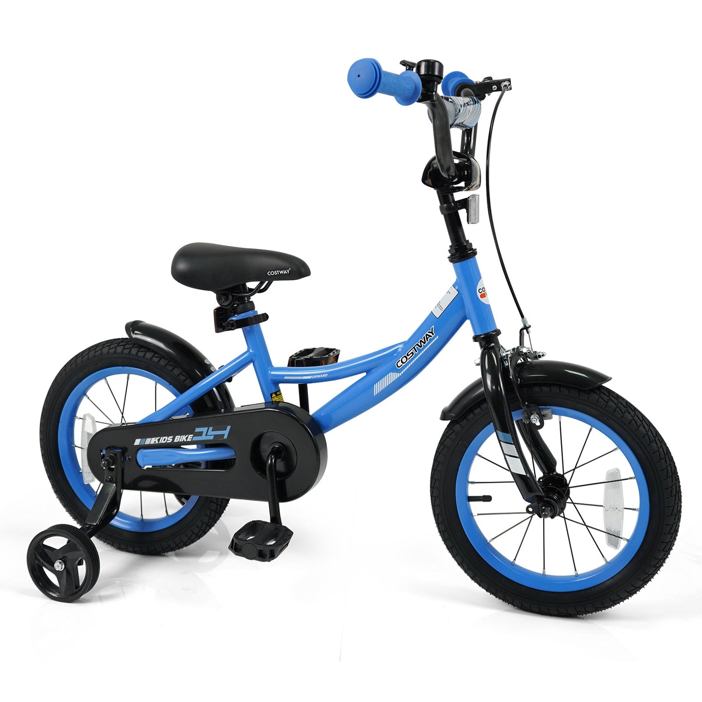 12/14/16/18 Inches Kids Bike with Removable Training Wheels and Adjustable Seatfor 3-8 Years Old Navy