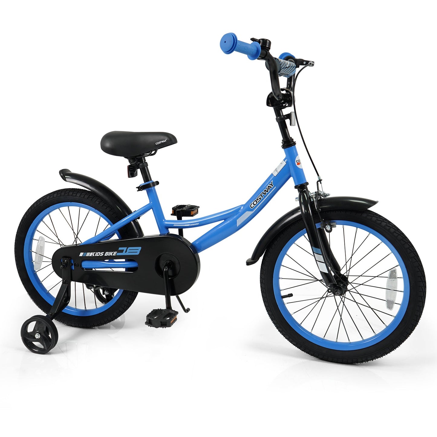 12/14/16/18 Inches Kids Bike with Removable Training Wheels and Adjustable Seatfor 3-8 Years Old Navy