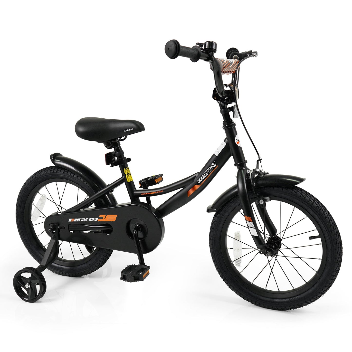 12/14/16/18 Inches Kids Bike with Removable Training Wheels and Adjustable Seatfor 3-8 Years Old Black