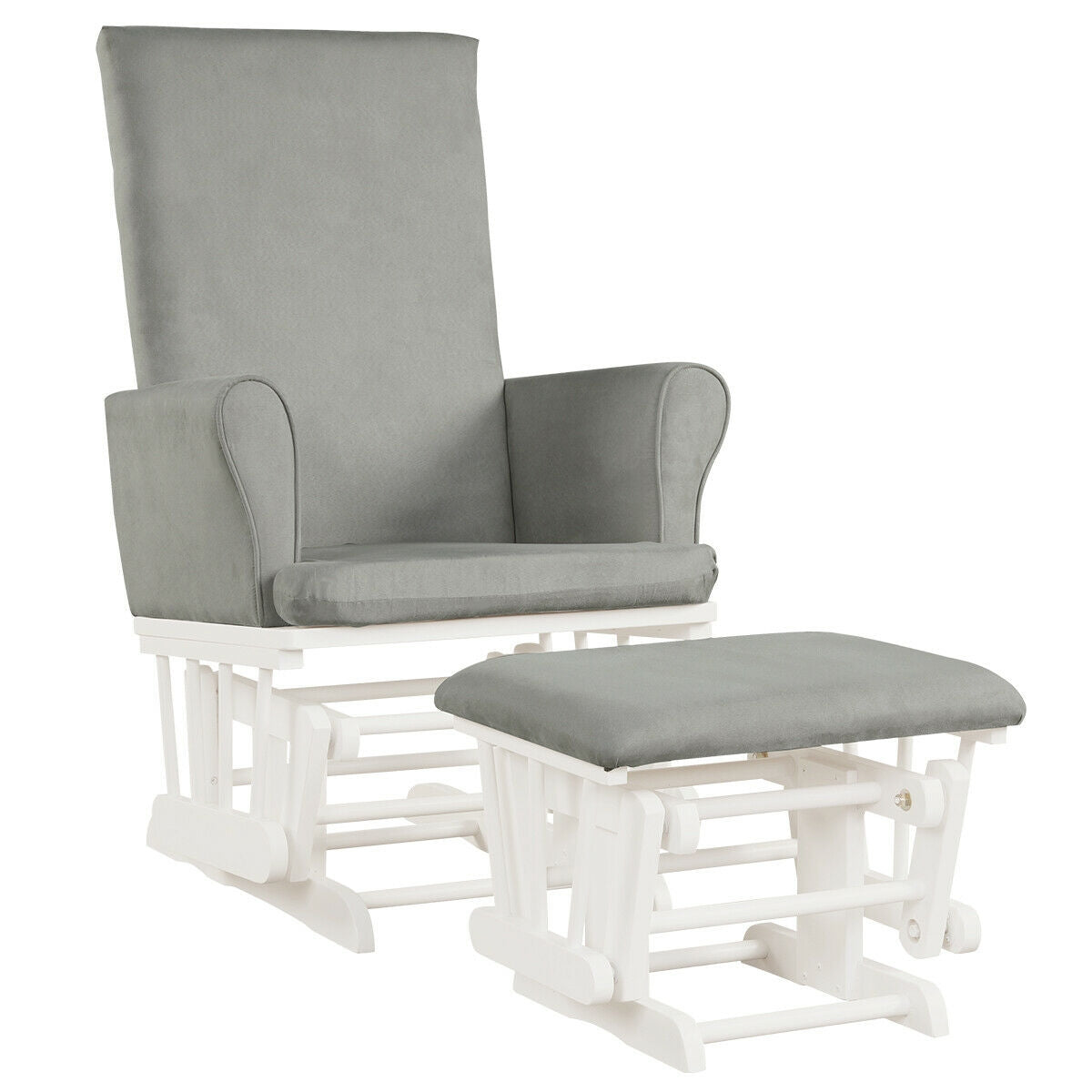 Nursery Glider Rocking Chair with Ottoman Cushion Set