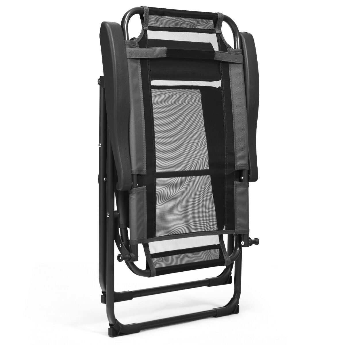 Adjustable Folding Patio Chairs with Headrest, Set of 4