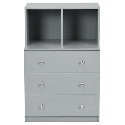 3 Drawer Dresser with Cubbies Storage Chest for Bedroom