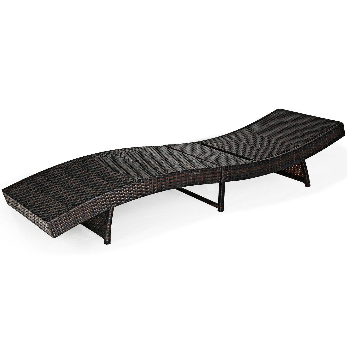 Folding Chaise Lounge with 5-Position Adjustable Backrest