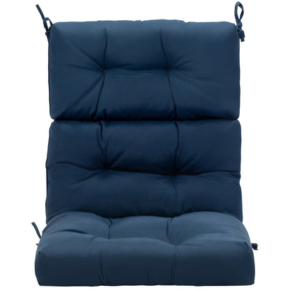 Tufted Outdoor Chair Cushion 44x22 Inch High Back Pad