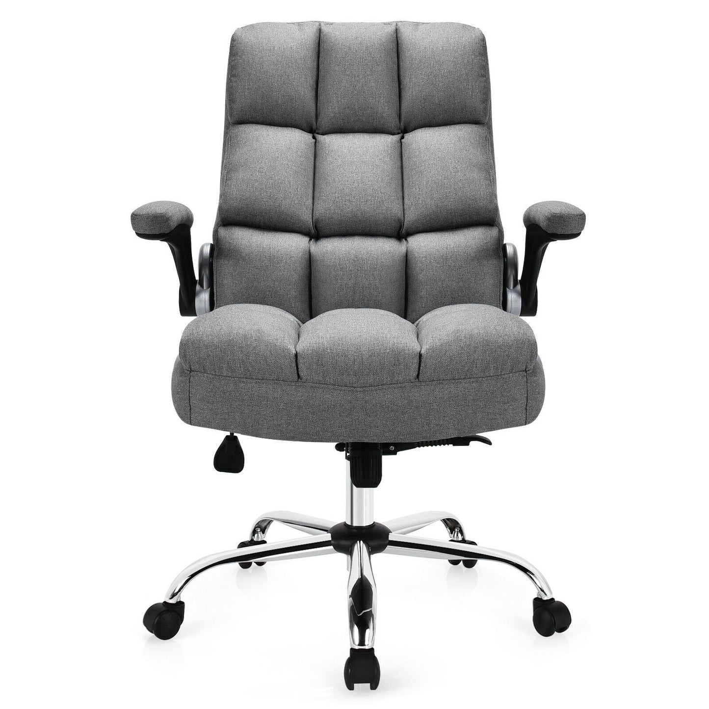 High Back Swivel Office Chair with Flip-Up Arms - 400 lbs