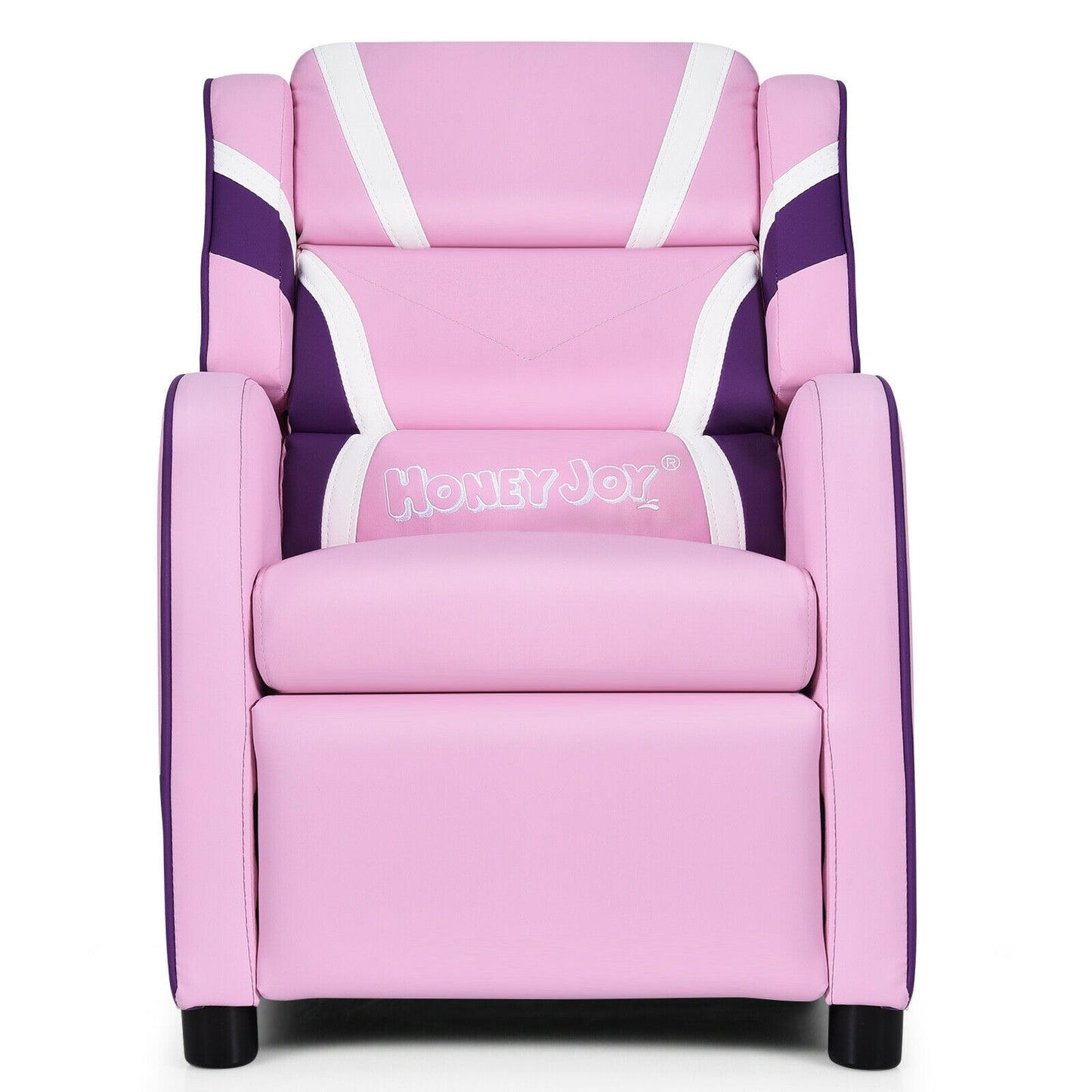 Kids Recliner Chair with Side Pockets - Adjustable Leather