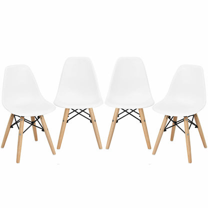 Kids Dining Chairs Set of 4 with Wood Legs