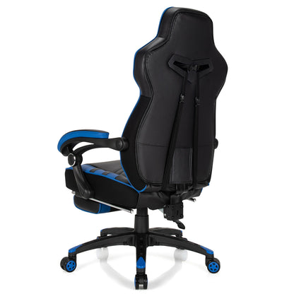 Gaming Chair with Footrest and Adjustable Backrest