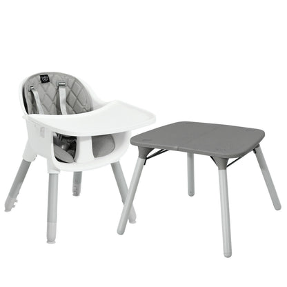 4-in-1 Convertible Baby High Chair with PU Cushion