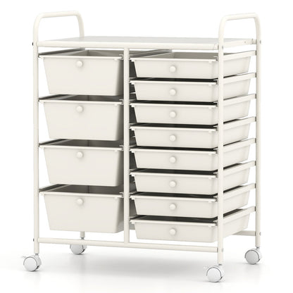 12-Drawer Utility Rolling Cart with Drawers Multi-Use Storage