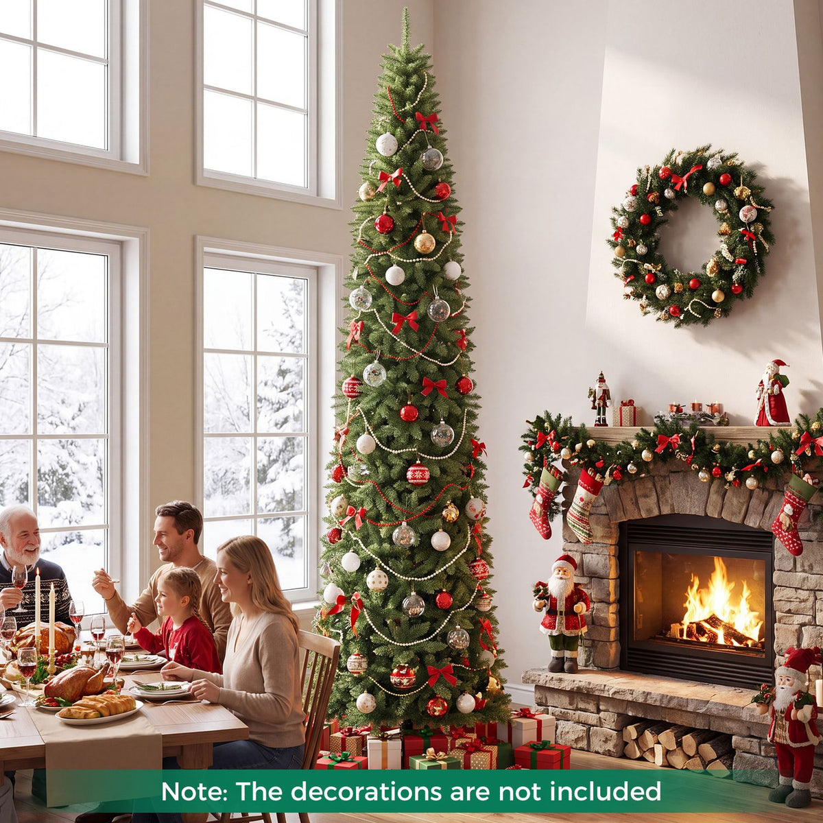 12 FT Artificial Christmas Tree with 1818 PVC Branch Tips-XL