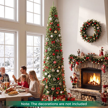 12 FT Artificial Christmas Tree with 1818 PVC Branch Tips-XL