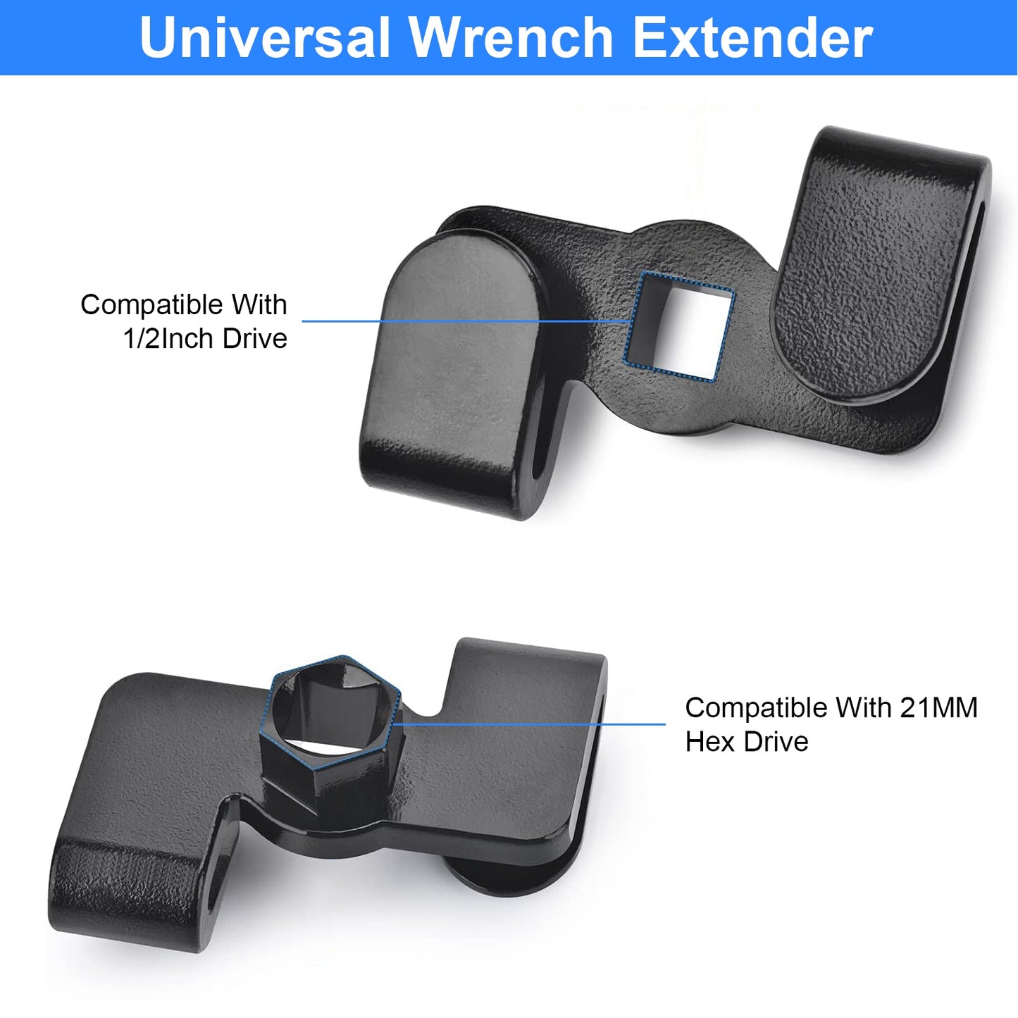 Universal Wrench Extender 1/2" Drive 21mm Hex Extension Tool