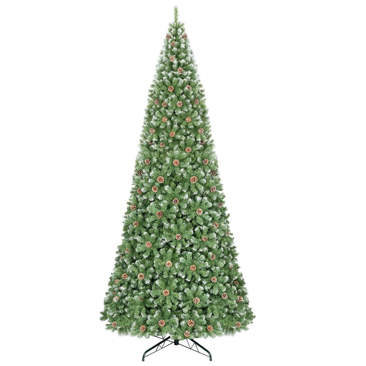 12ft Artificial Christmas Tree with 4188 Branch Tips Realistic Full Spruce Xmas Tree