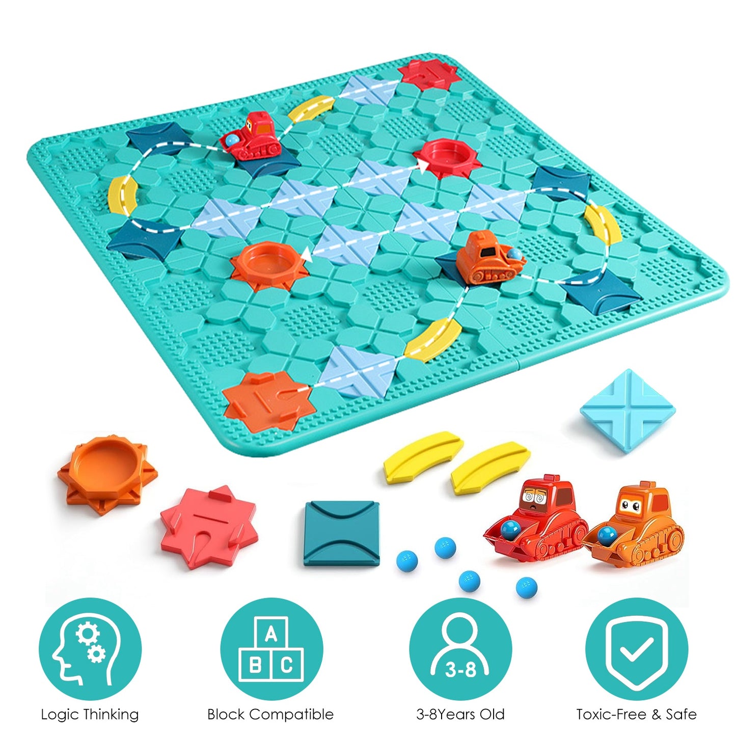 Logical Road Builder Puzzle Game for Kids Ages 3-8