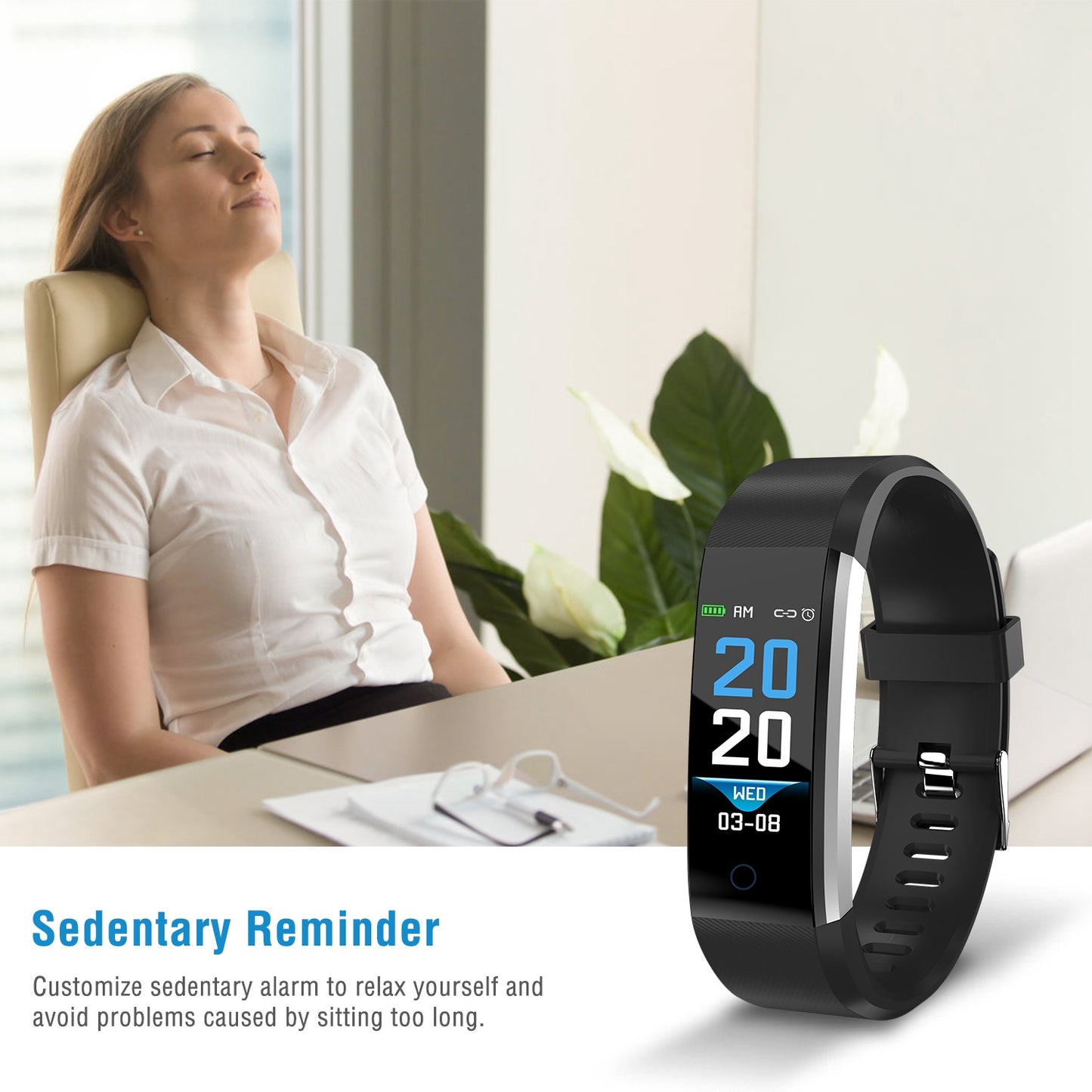 Fitness Tracker with Heart Rate Monitor & Sleep Tracking