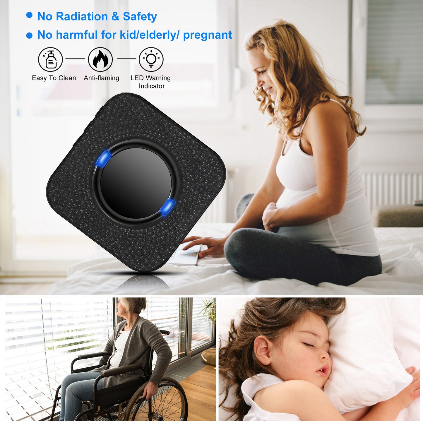 Wireless Doorbell with 984ft Range & 55 Chimes
