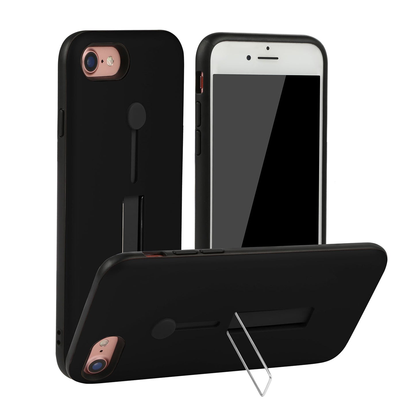 iPhone 8 Case with Finger Strap and Kickstand