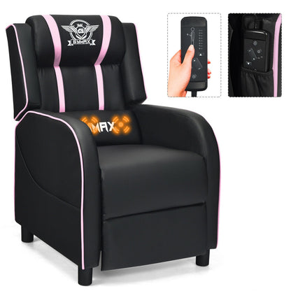 Gaming Recliner Chair with Massage and Footrest