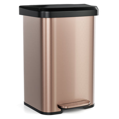 13.2 Gallon Step Trash Can with Soft Close Lid and Deodorizer Compartment