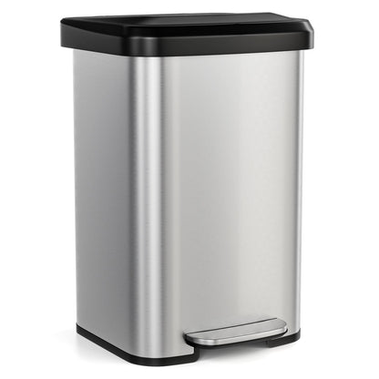 13.2 Gallon Step Trash Can with Soft Close Lid and Deodorizer Compartment