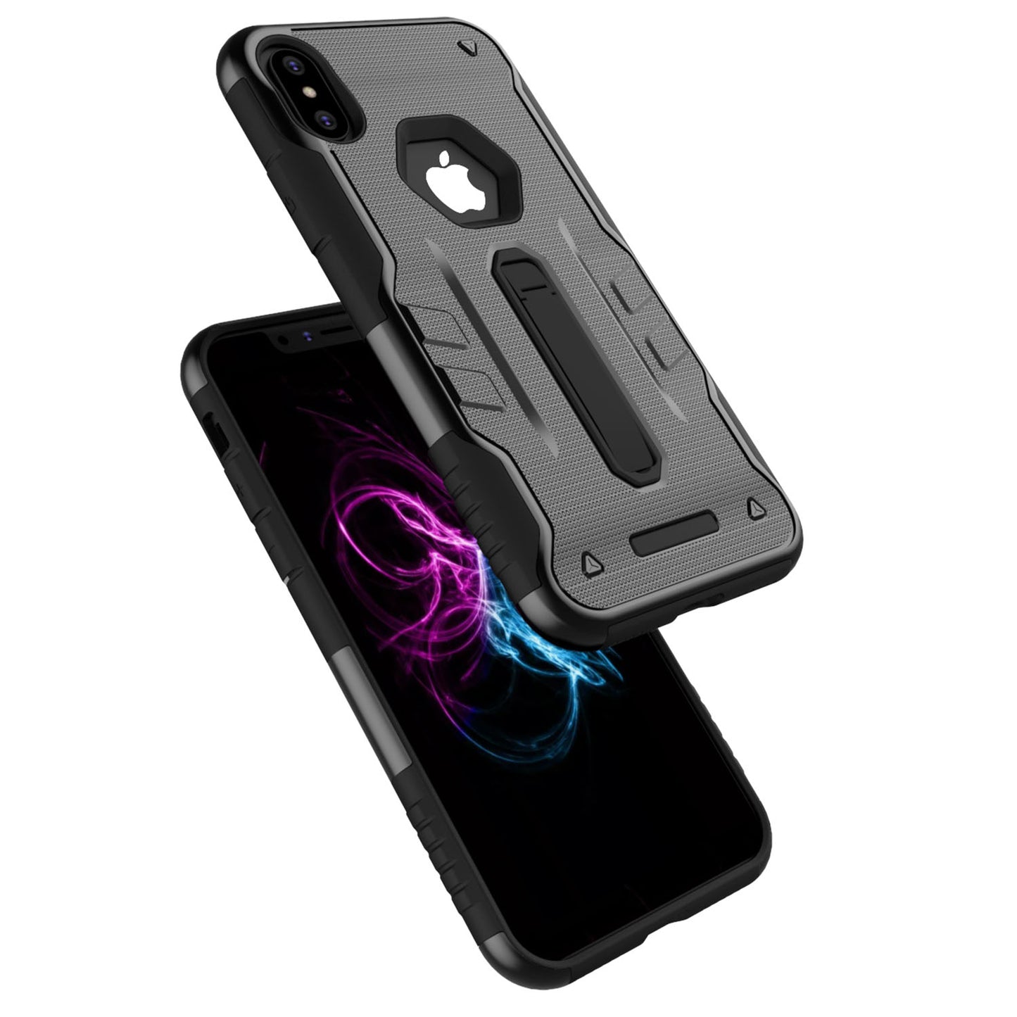 iPhone X Rugged Case with Kickstand - Dual Layer Protection