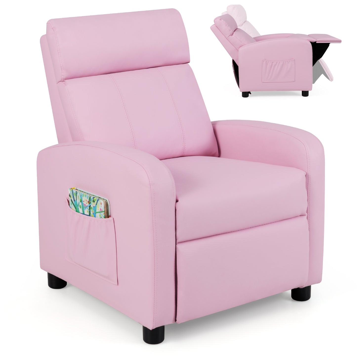 Kids Recliner Chair with Adjustable Backrest & Footrest