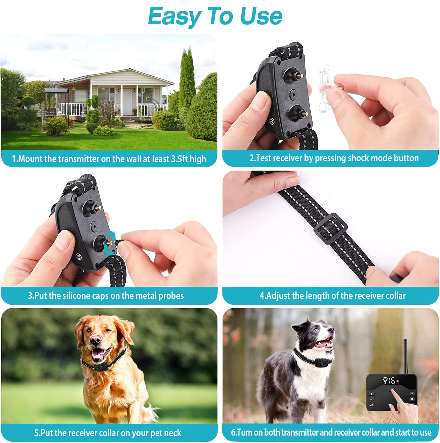Wireless Electric Dog Fence & Training Collar System