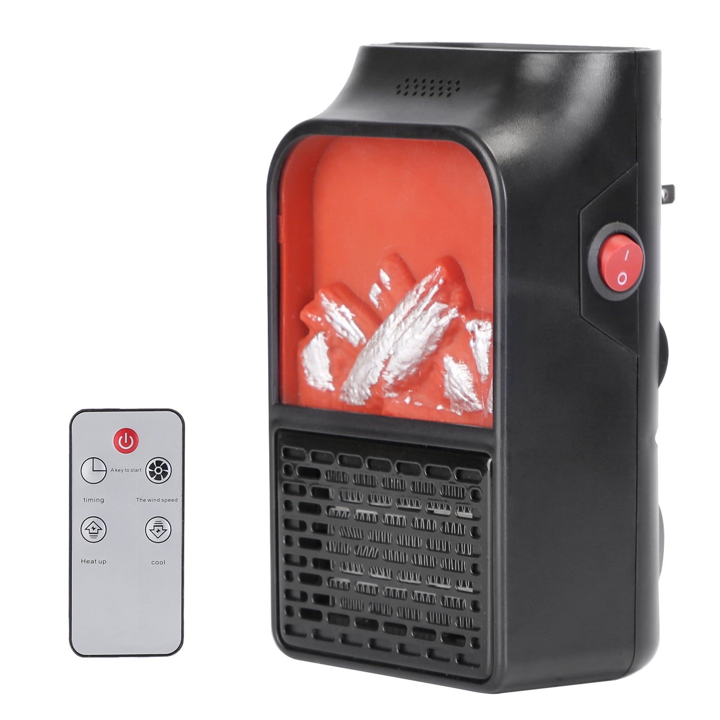 800W Plug-In Space Heater with Remote and Digital Thermostat