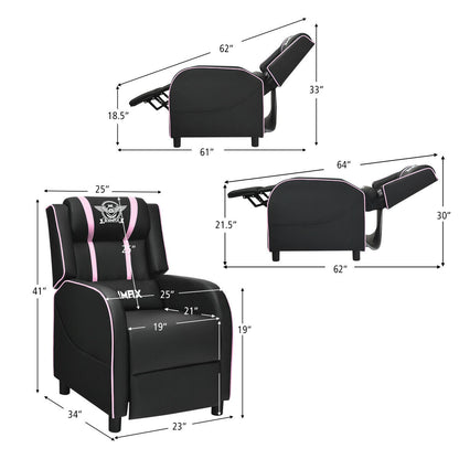 Gaming Recliner Chair with Massage and Footrest