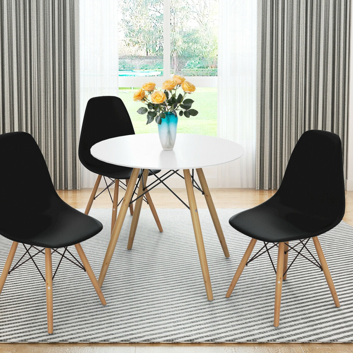 Mid-Century Modern Dining Side Chair Set of 2