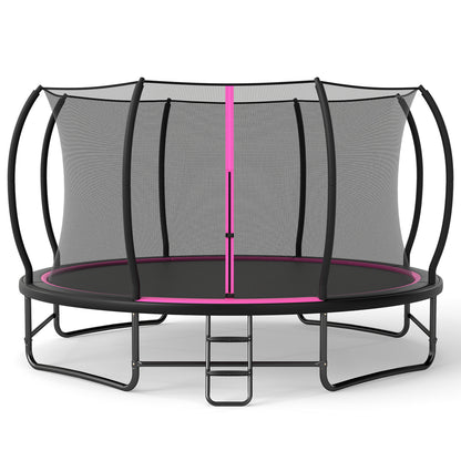 14 FT Outdoor Recreational Trampoline with 4 Stabilizer Bars for Backyard