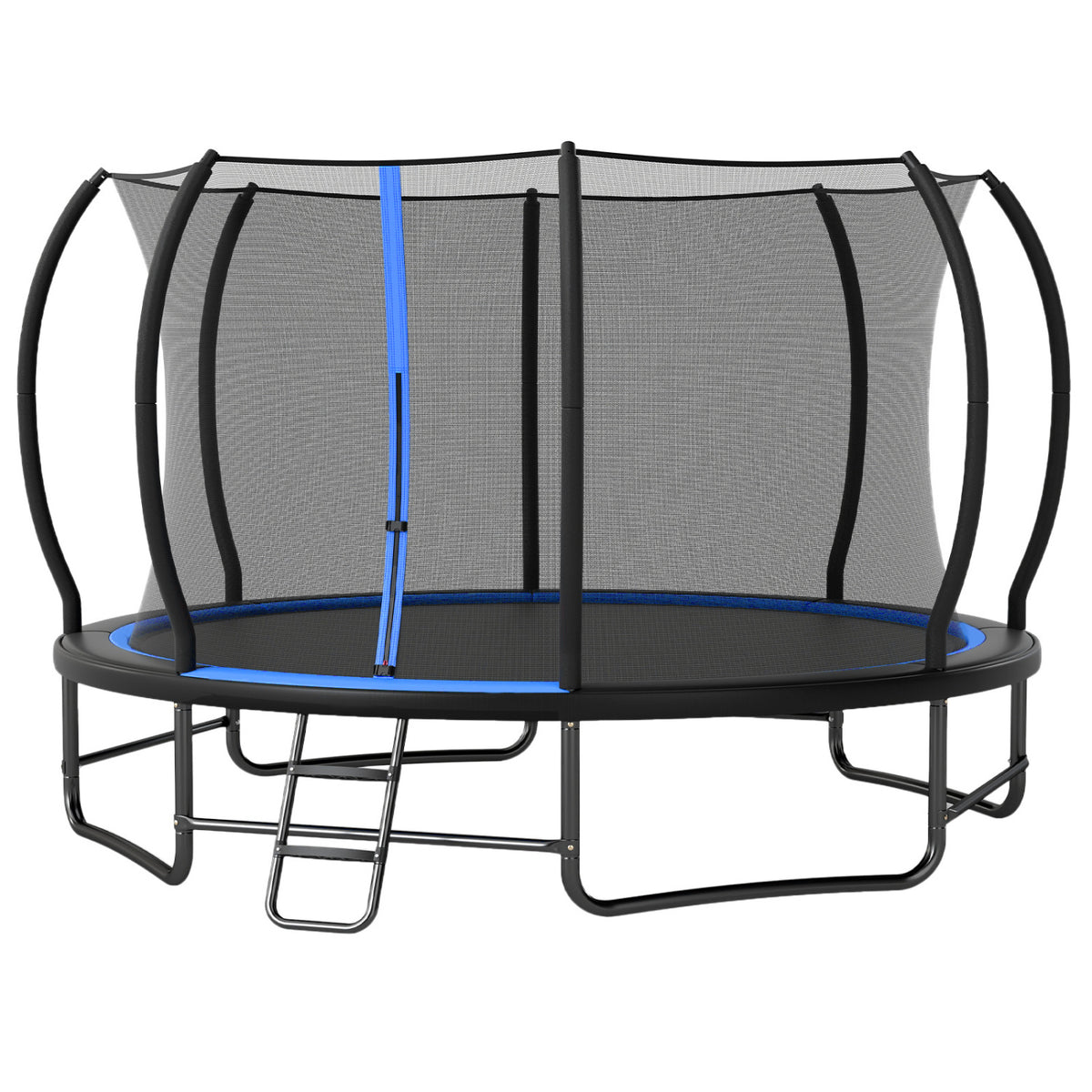 14 FT Outdoor Recreational Trampoline with 4 Stabilizer Bars for Backyard