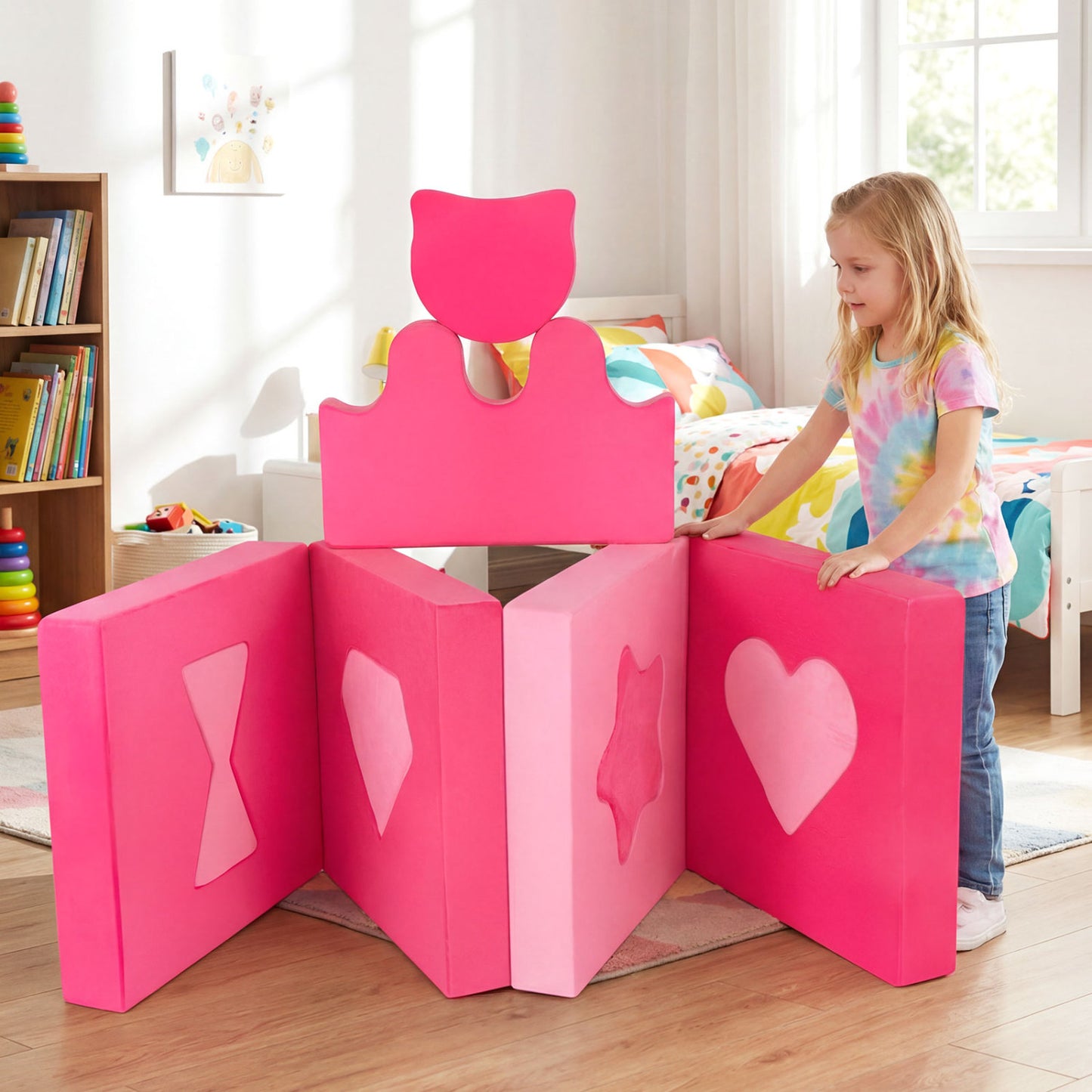 Kids Play Couch 14-Piece Modular Foam Climbing Blocks