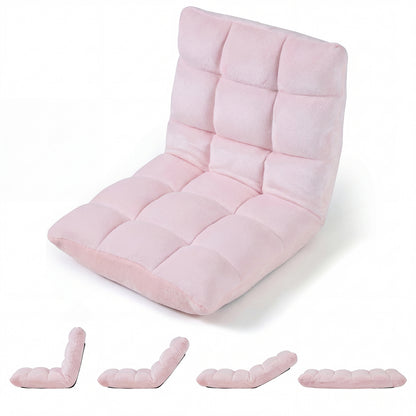 14-Position Adjustable Floor Chair with Padded Cushion