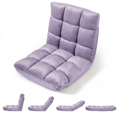14-Position Adjustable Floor Chair with Padded Cushion