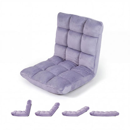 14-Position Adjustable Floor Chair with Padded Cushion