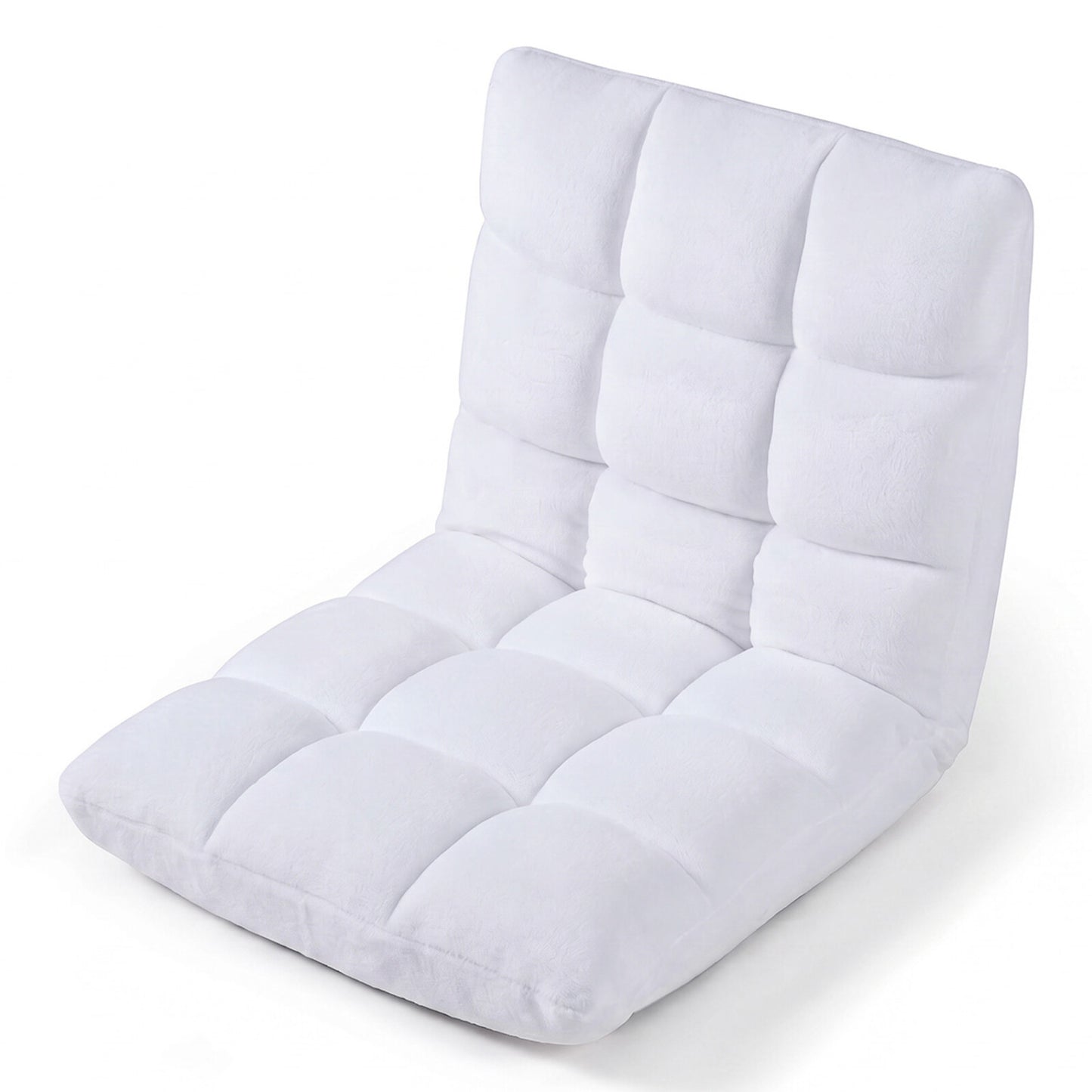 14-Position Adjustable Floor Chair with Padded Cushion