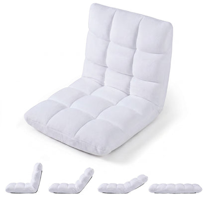 14-Position Adjustable Floor Chair with Padded Cushion