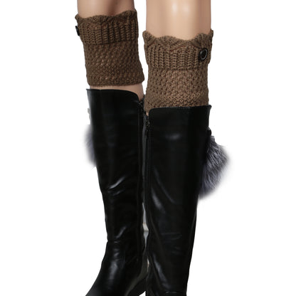 Women Winter Crochet Knit Leg Warmers