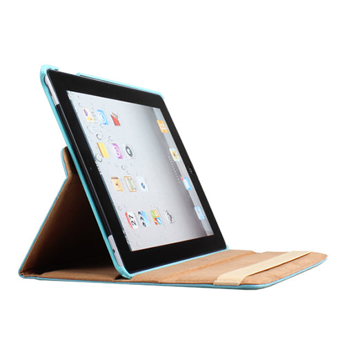 iPad 2 Rotating Magnetic Leather Case with Smart Cover