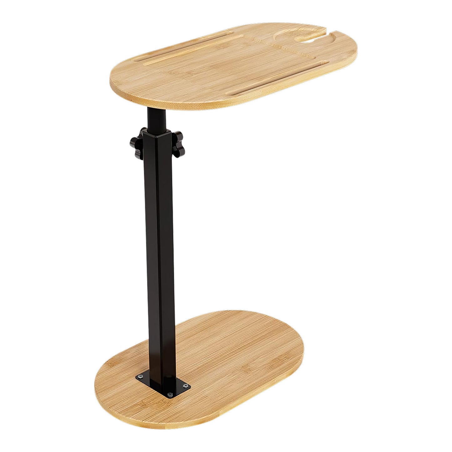Adjustable C-Shaped Bathtub Tray Table with 360° Rotation