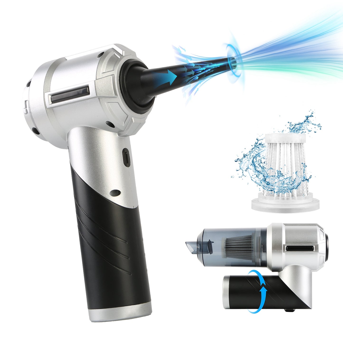 Cordless Car Vacuum Cleaner with 20000PA Suction & Brushless Motor