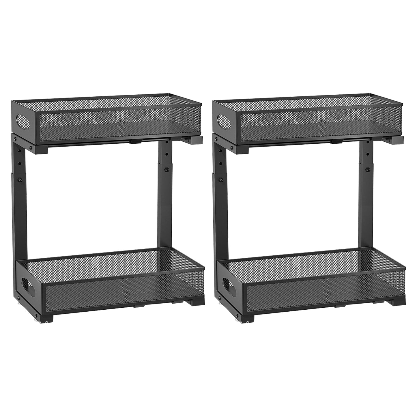 2-Tier Pull-Out Under Sink Organizer with Adjustable Height