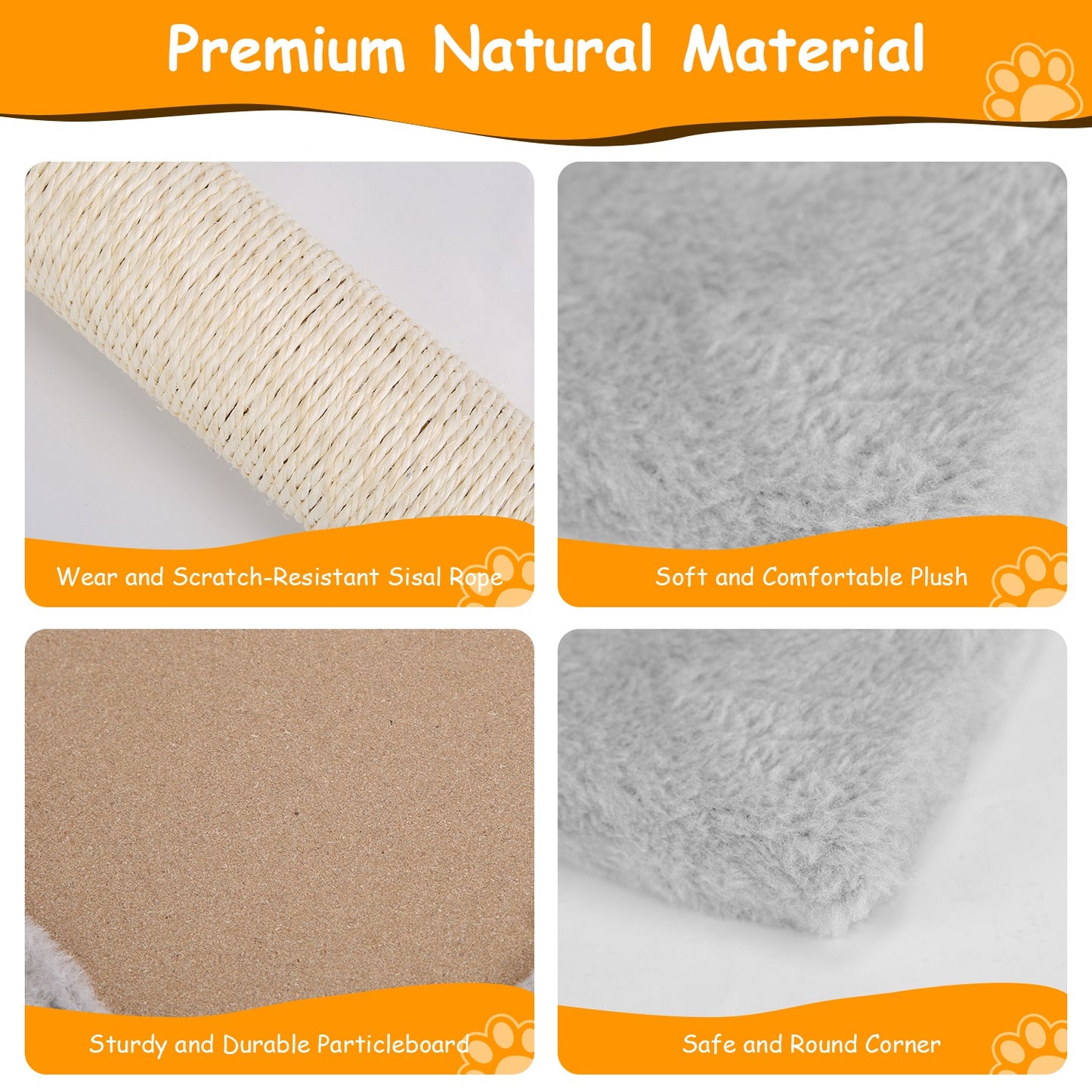 Cat Wall Shelves 6-Piece Climbing Set with Houses & Scratching Post
