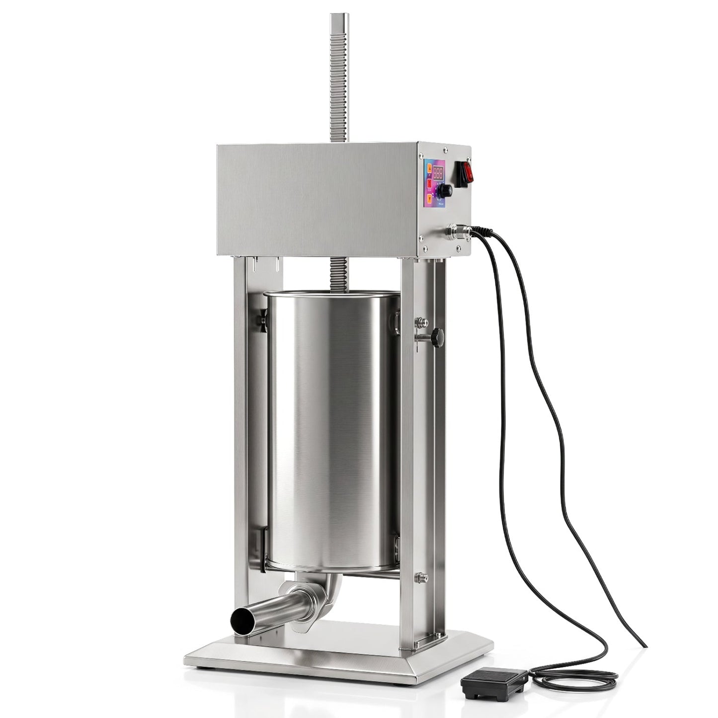 15L Electric Sausage Stuffer with 4 Tubes & Foot Pedal