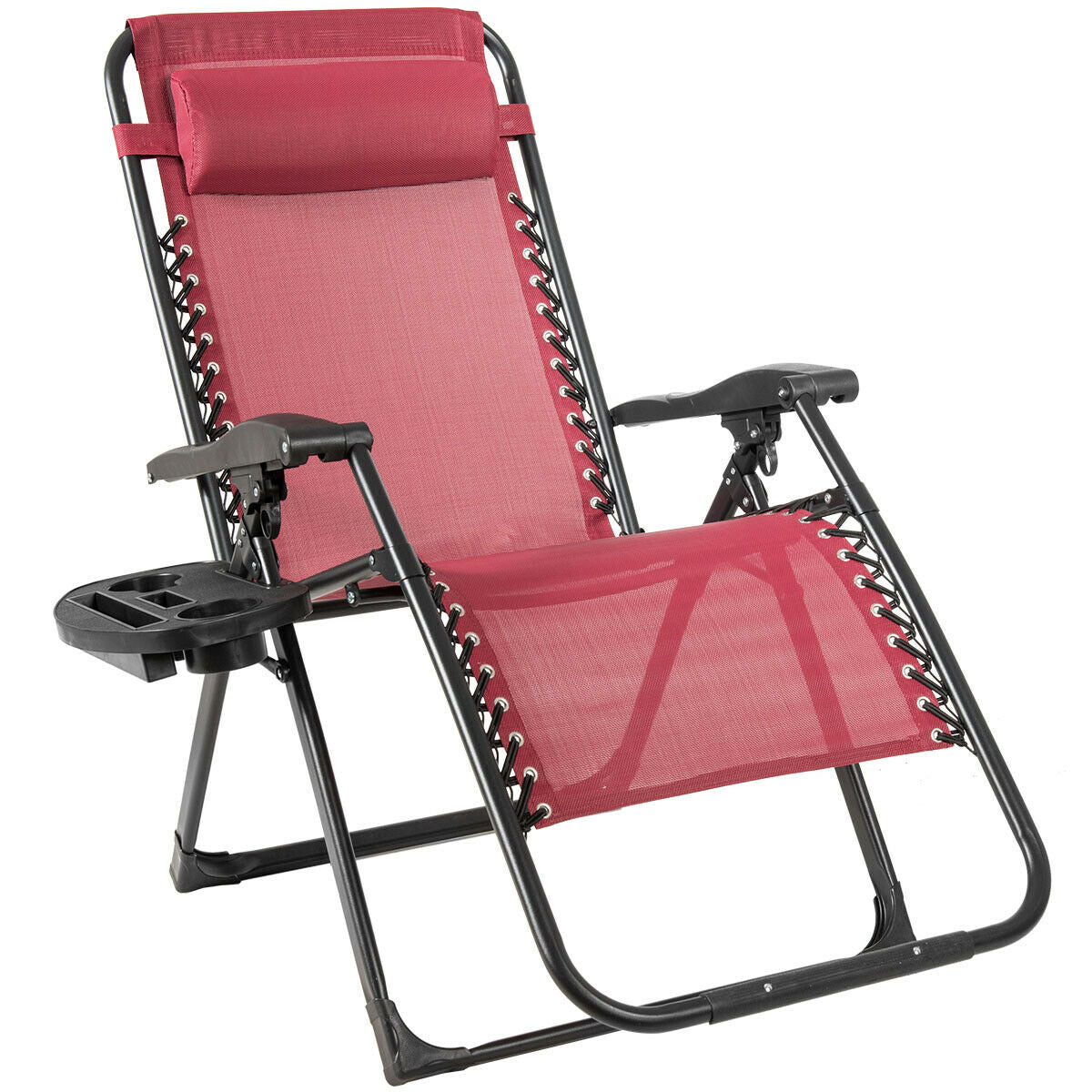Oversized Zero Gravity Lounge Chair with Cup Holder - 500 lbs
