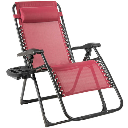 Oversized Zero Gravity Lounge Chair with Cup Holder - 500 lbs