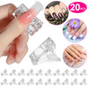 20Pcs Transparent Nail Tip Clips