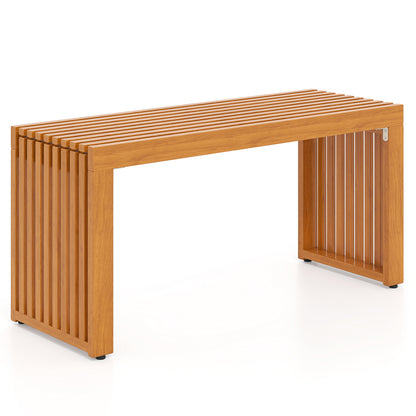 Acacia Wood Patio Bench 36 Inch Outdoor Loveseat